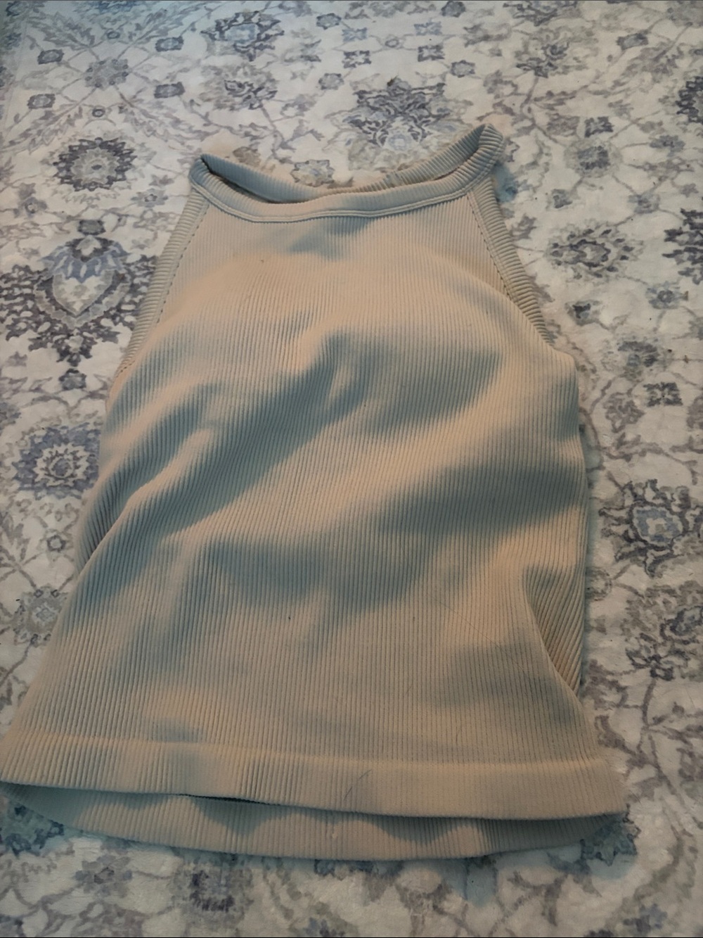 90 Degree By Reflex Ribbed Tank Top in Beige